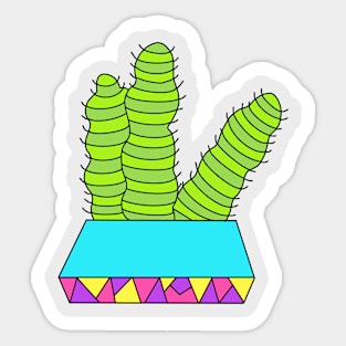 Cute Cactus Design #8: Spaceworm Cactuses Sticker